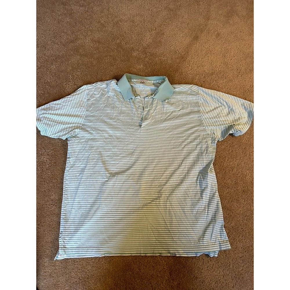 Peter Millar - Mint Green & White Polo Size XLarge